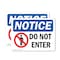 Signmission Do Not Enter OSHA Notice Sign, Vinyl Decal, 10in W x 7in L, 2PK OS-2PACK-NS-D-710-L-15437 - alternate 1